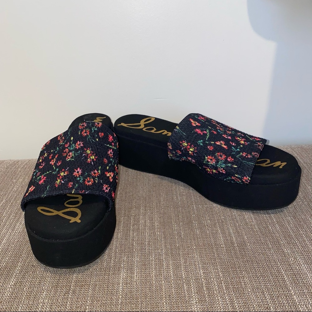 Sam Edelman Floral Platform Sandals